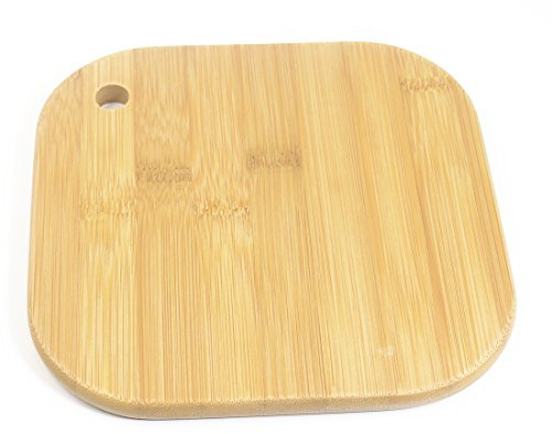 Ruilogod Cocina de bambú Cocina Tajadera Bloque de tabla de cortar 7 pulgadas