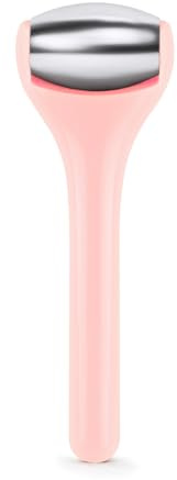 MAANGE Mini Eye & Face Rollers for Eye Massager, Stainless Steel Eye Ice Roller for Relief Puffiness Migraine Skincare Facial Roller (Pink)