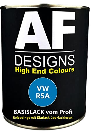 Alex Flittner Designs 250ML Autolack für VW R5A Soft Blue Basislack spritzfertig