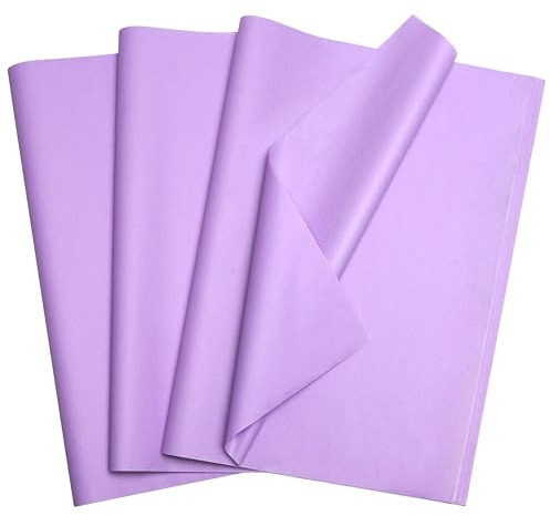 Geschenkpapier, Seidenpapier, 50,8 x 35,6 cm, für Geschenktüten, Hochzeiten, Geburtstage, Duschen, Kunst, Handwerk, Party, Dekoration, Lavendelviolett, 100 Blatt