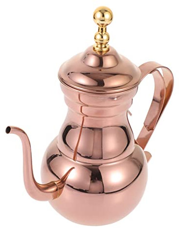 DOITOOL Teiera in Acciaio Resistente Per Tè e Caffè Con Beccuccio Stretto Filtro Incorporato e Manico Antiscottatura Per Uso Domestico e Ufficio