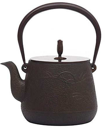 WYZQ Infuseur Théière Céramique Ancienne Théière Vintage En Fonte Bouilloire Théière Sans Revêtement, pour Cuisinière Électrique En Céramique, Cuisinière À Induction, Chauffage Au Charbon De Bois,