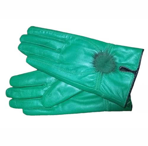 Damen-Lederhandschuh, warm, Winter, Damen-Handwärmer, Handschuhe mit Fingern, EN8, One size