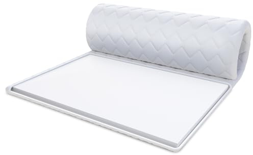 FDM Matratzentopper KALTSCHAUM Matratze Topper 90x200 cm Kaltschaum Härtegrad H4 Höhe ca. 5 cm Allergiker Geeignet Öko-Tex Weiß