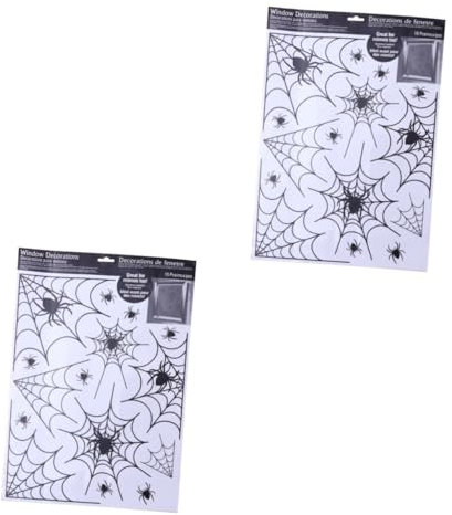 DOITOOL 2St Wandtattoos Geister Wandaufkleber gespenstisch halloween wanddeko halloween window stickers Dekor Halloween-Aufkleber Fenster schmücken Applikationen Requisiten Spinnennetz