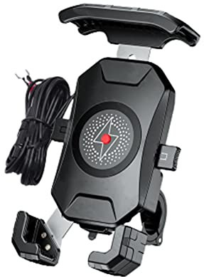 YESKIT Motorrad-Telefonhalter, Unterstützung Für Telefon, Mobile Halterung, Kabellose Ladegeräte, Motorrad-Handyhalterung (Color : A)