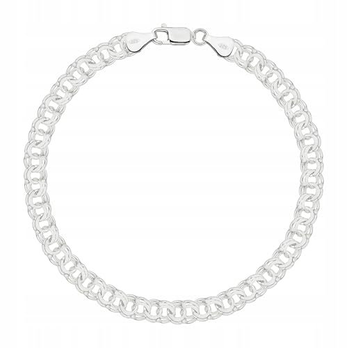 AMAR OPRAVA Armband Herren, Damen Armband aus massivem 925er Sterlingsilber, eleganter Unisex Schmuck armreif silber, silberarmband breite 6,5 mm 20,5 cm
