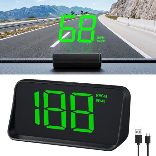 BORDEAG M2 Auto Head Up Display, HUD Tachometer-Projektor, Head Up Display Auto, Auto HUD Heads Up Display mit Auto Sensing Helligkeit, GPS Digitaler Tachometer Anzeige KMH, 10Hz Bildwiederholrate