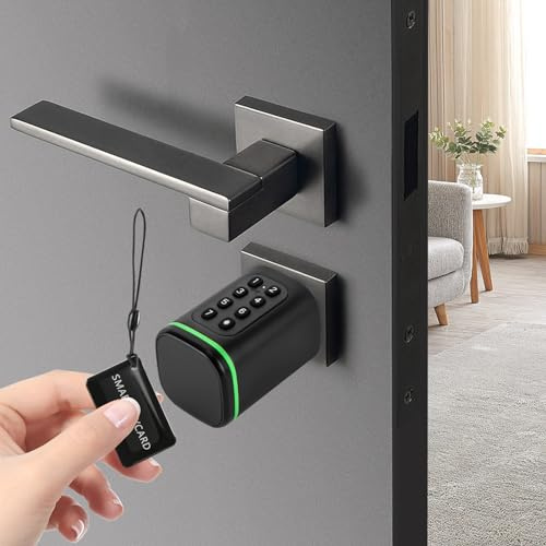 Elektronisches Türschloss Haustür Code App Smart Türschloss Elektrisch SchließZylinder mit 2 Schlüssel & 2 IC-Karte für Türen von 35-45 mm