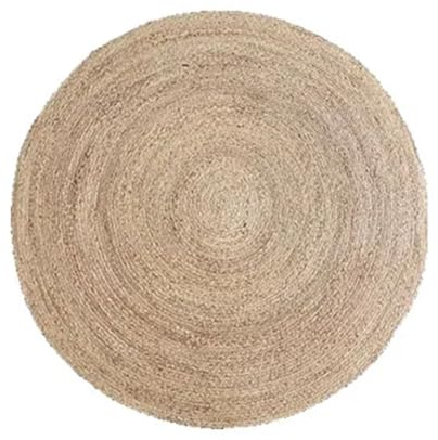 MOHUIED Alfombras Retro Tejidas a Mano for Sala de Estar, Dormitorio, Redondas, de ratán, de Hierba, for Mesa de Centro, decoración del hogar para Entrada, Puerta y Pasillo(Brown,120cm)