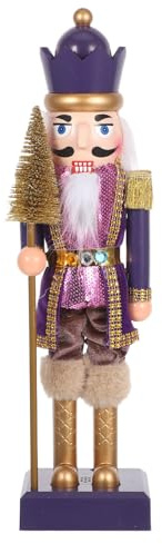 PRETYZOOM Schiaccianoci Illuminato di Natale: Statuetta a Forma di Soldato Schiaccianoci con Musica E Luci a Led - 15,7 Pollici, Tradizionale Pupazzo Natalizio per Le Festività Invernali