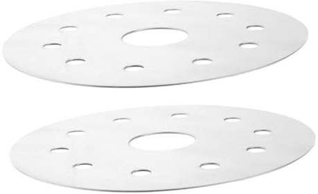 UTHCLO Plaque Conductrice de Chaleur 13 Cm en Acier Inoxydable Diffuseur Thermique pour Casseroles et Poêles Compatible Induction Lot de 2 Pièces Adaptée la Cuisine Maison
