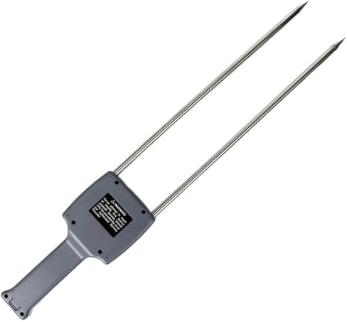 Misuratore di Umidità, Misuratore di umidità digitale portatile for carta, grano, caffè, cotone, tabacco, tester di umidità a doppio ago con retroilluminazione(TK100T)