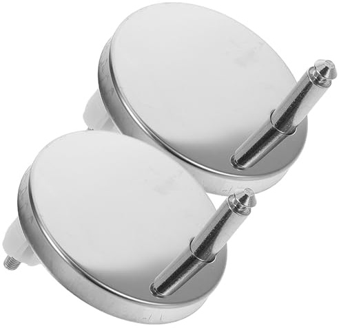 Uonlytech 2 Pares Tornillos de Bisagra para Asiento de Inodoro, Tornillos Expansibles Plásticos de Liberación Rápida con Tapones de Goma 6.5 Cm, Accesorios Compatibles para Montaje