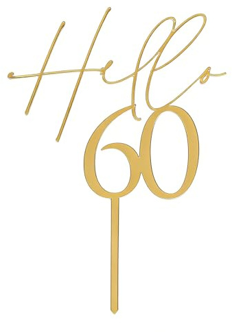 Cake Topper Geburtstag,Tortendeko 60th Geburtstag Mann Frau Toppers Deko