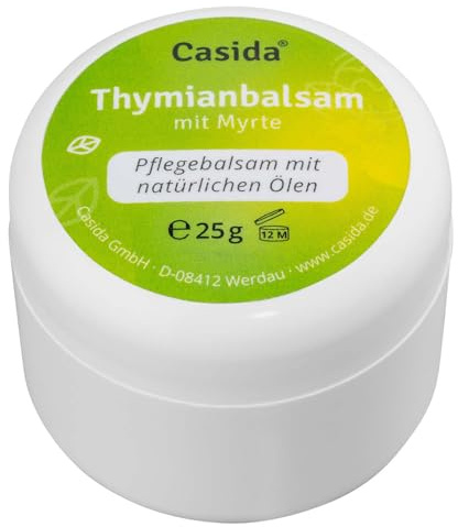 Casida Thymianbalsam mit Myrte für Erwachsene - Bewährte Pflegebalsam mit naturreinen ätherischen Ölen - ideal in der Erkältungszeit - aus der Apotheke- 25 g