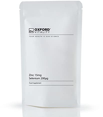 Selenium 200mcg and Zinc 15mg Supplement | Hair Skin and Nails Support | Immune System | by Oxford Vitality