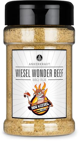 Ankerkraut Wiesel Wonder Beef, BBQ Rub Gewürzmischung für Brisket, Ribs, Roastbeef und Pulled Beef, 200g im Steuer