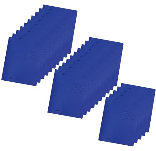 FALKEN 25x Schnellhefter Intensiv Recycling-Karton DIN A4 dunkelblau | Made in Germany kaufmännische und Behördenheftung Blauer Engel ideal für Büro und Schule Hefter