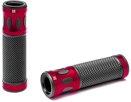 Motorrad Griffe Für 22mm Stangen - Rot - Eloxiertes Aluminium