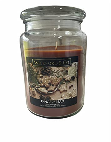 Wickford & Co Bougie parfumée esprit de Noël – Jusqu'à 95 heures de combustion (pain d'épice)