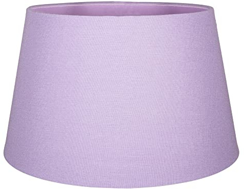Traditional Soft Lilac Linen Fabric Drum Table/Pendant Lampshade | 60w Maximum | Inner Fabric Lining | 30cm Diameter by Happy Homewares