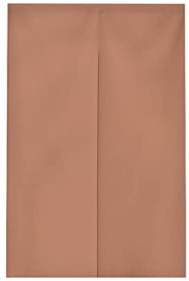 Odot Japanischer Noren Lang Vorhang Türvorhang, Einfarbig Gardinen Tür Vorhang Tapisseri Leinen Stoff kurz Vorhänge Restaurant Küche Türvorhänge Schattierung Hälfte Vorhang (90x200cm,Hellbraun)