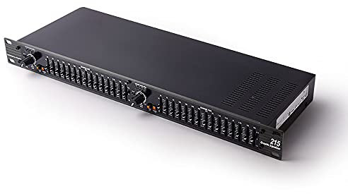 LeTkingok 220V 215 Dual Channel 15-Band Equalizer, Professional Home Stage Performance Wedding KTV Tuner 1U Rack Mount