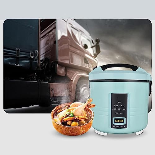 MISKYN Cuociriso Per Auto 12V/24V, Mini Cuociriso Portatile, Piccolo Cuociriso Elettrico Da 2 Litri E Vaporiera, Perfetto Per Camper, Camion, Campeggio,24v