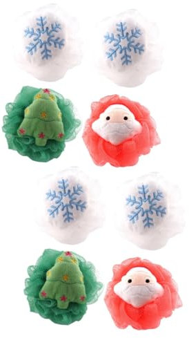 minkissy 8stücke Weihnachts-badeblüten Kreative Duschwerkzeuge Für Badespaß Und Körperreinigung