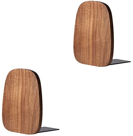 MAGICLULU 2stücke Bücherstützen Aus Holz Elegante Buchhalter Für Regale Stabil Und rutschfest Dekorativer Schreibtisch-Organizer Für Dokumente Und Bücher Perfektes Wohnaccessoire