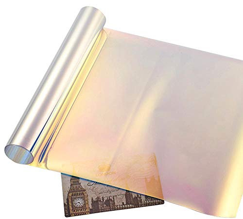 TöNungsfolie Auto Grün gelber Chamäleon VLT 65% Fenstertönung for Hausbüro Glaswagen Solarfilm Tönung Seitenfenster 3m x 50 cm TöNungsfolie Fenster