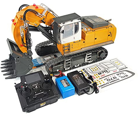 wheelfun Kabolite 1/14 RC Pelle hydraulique RTR Huina K970-200 Métal RC Véhicules de construction Modèle Pelle avant Modèle PL18Ev Lite Radio