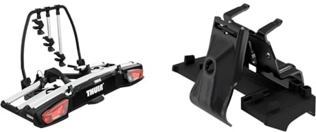 Thule VeloSpace XT Fahrradträger für Anhängerkupplung 3 Fahrräder Silber & KIT Flush Rail 6023