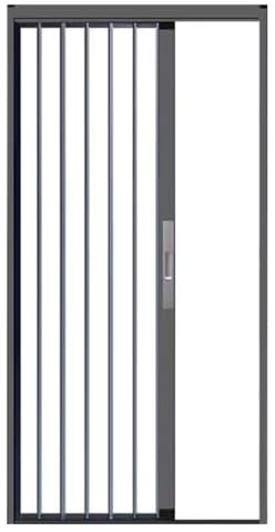 Schiebetür Falttür falttüren innentüren Abschließbare Falttüren für Türöffnungen, große, durchsichtige Acryl-Innentüren mit mehreren Falttüren, 203 cm hoch, Falttür mit grauem Rahmen und voller Sicht(
