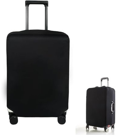 Koffer Schutzhülle, Schutz vor Kratzern und Staub, Schutzhülle Luggage Cover, Elastisch Kofferhülle, Schwarz (L)