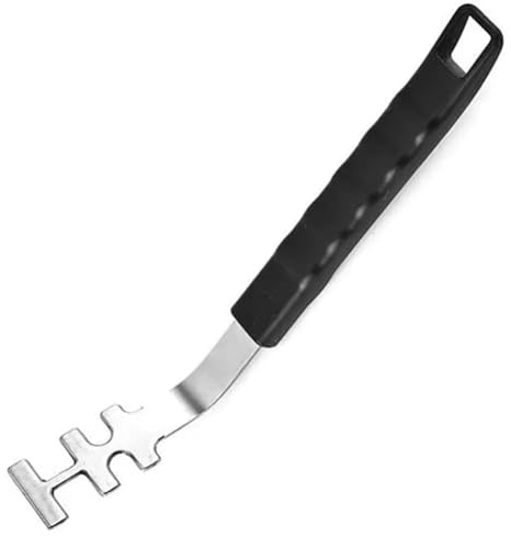 FZGLHQQ Pinza de rejilla, elevador universal de parrilla de barbacoa, elevador de rejilla de acero inoxidable, herramienta de elevación de parrilla, accesorios de parrilla, agarre cómodo