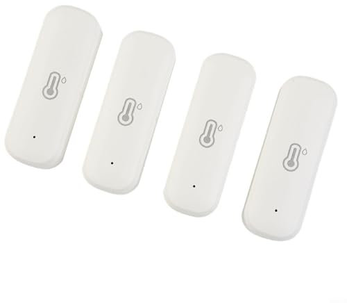 HEIBTENY 4 Stück Hygrometer Innentemperatursensor Für Tuya, Tragbarer WLAN-Intelligenter Temperatur Und Luftfeuchtigkeitsmesser, Fernüberwacht, Für Zuhause, Gewächshaus