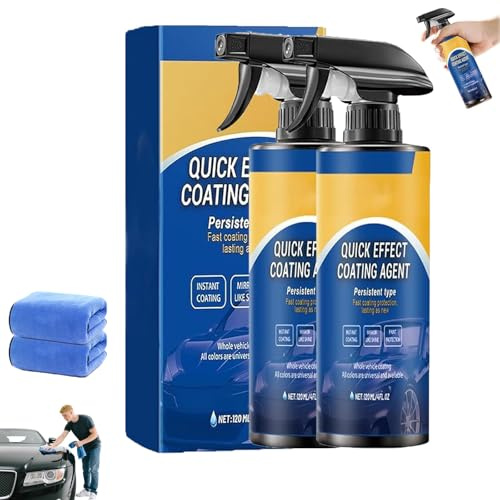 Indicatek Spray agente di rivestimento, spray avanzato per auto ad azione rapida, spray multifunzionale per rinnovamento del cappotto (2 pezzi)