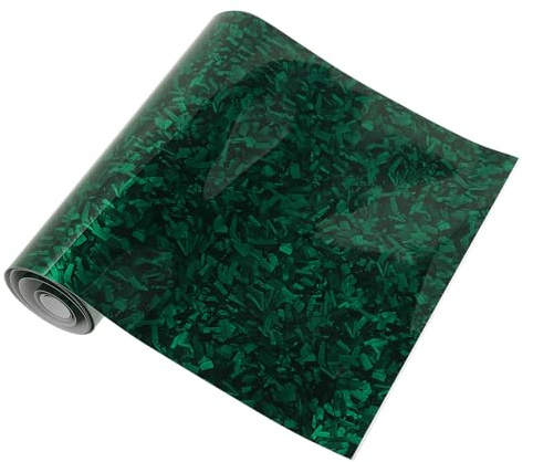 HEROFFIX Autofolie Glanz selbstklebend Carbon Vinyl Wrapping Auto Folie 5.5mil PET Universal Schutzfolie Dekorative Grün