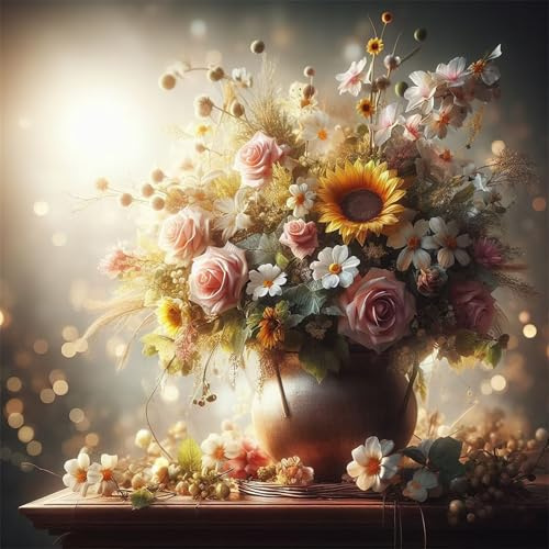 Puzzle Adulte - Puzzles 300 pièces - Bouquets de Fleurs Vintage - DIY Puzzles,Décoration Familiale,Cadeaux de Vacances Puzzle Jouet