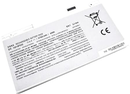 WLWOZMD Batterie d'ordinateur Portable BPS33 11,4 V 43 Wh VGP-BPS33 pour Sony VAIO SVT-14 SVT-15 T14 T15 T14118CC Ultrabooks à écran Tactile