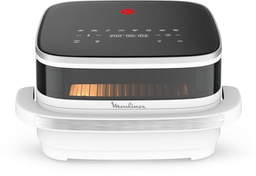 Moulinex Easy Fry, Superficie XL, Friggitrice Ad Aria Ampia, Cestello Spazioso, Fino a 1 Kg di Patatine Fritte, Design Compatto, Tecnologia Extra-Crisp, Visore di controllo, AL4001