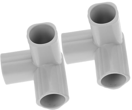 PACKOVE Conectores de Tubería Accesorios para Cercas de PE para Parque Infantil de 3 Vías Diseño Multifuncional y Desmontable , 2 Piezas para Jardines y Habitaciones
