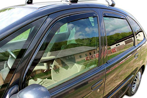 J&J AUTOMOTIVE Windabweiser passend für Citroen Xsara Picasso 5-Türer 1999-2008 4tlg, Heko Regenabweiser Vorne Hinten Getönt Dunkel Passform