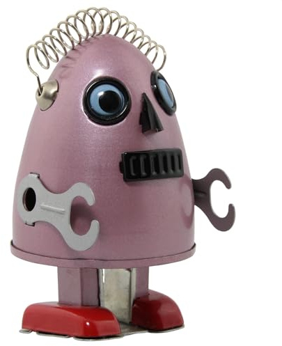Freak Scene Robot - Tin Toy Robot - Robot egg - red