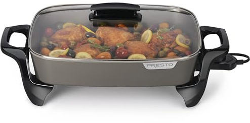 Presto 06856 16-Inch Ceramic Electric Skillet, Grey