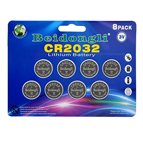 CR2032 3v batería de Litio botón batería de la célula de la Moneda para Relojes calculadoras llevó Velas (8pack)