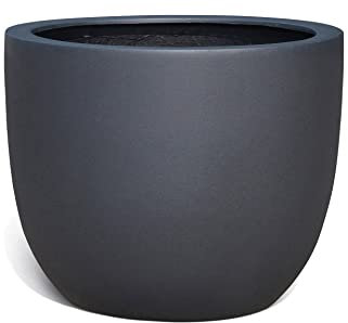 ESCHBACH® Pflanzkübel Egg Pot 60 Anthrazit Schwarz Rund XL * 55 x 55 x 46 cm * 10 Jahre Garantie