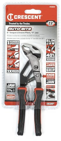 CRESCENT - Plier,6,Auto-Bite,T&G,Cushion Grip (RTAB6CG)